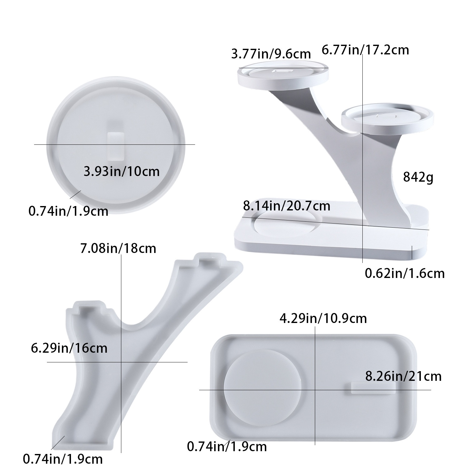 Candle Holder Supplies - Силиконовая форма для подсвечника из эпоксидной