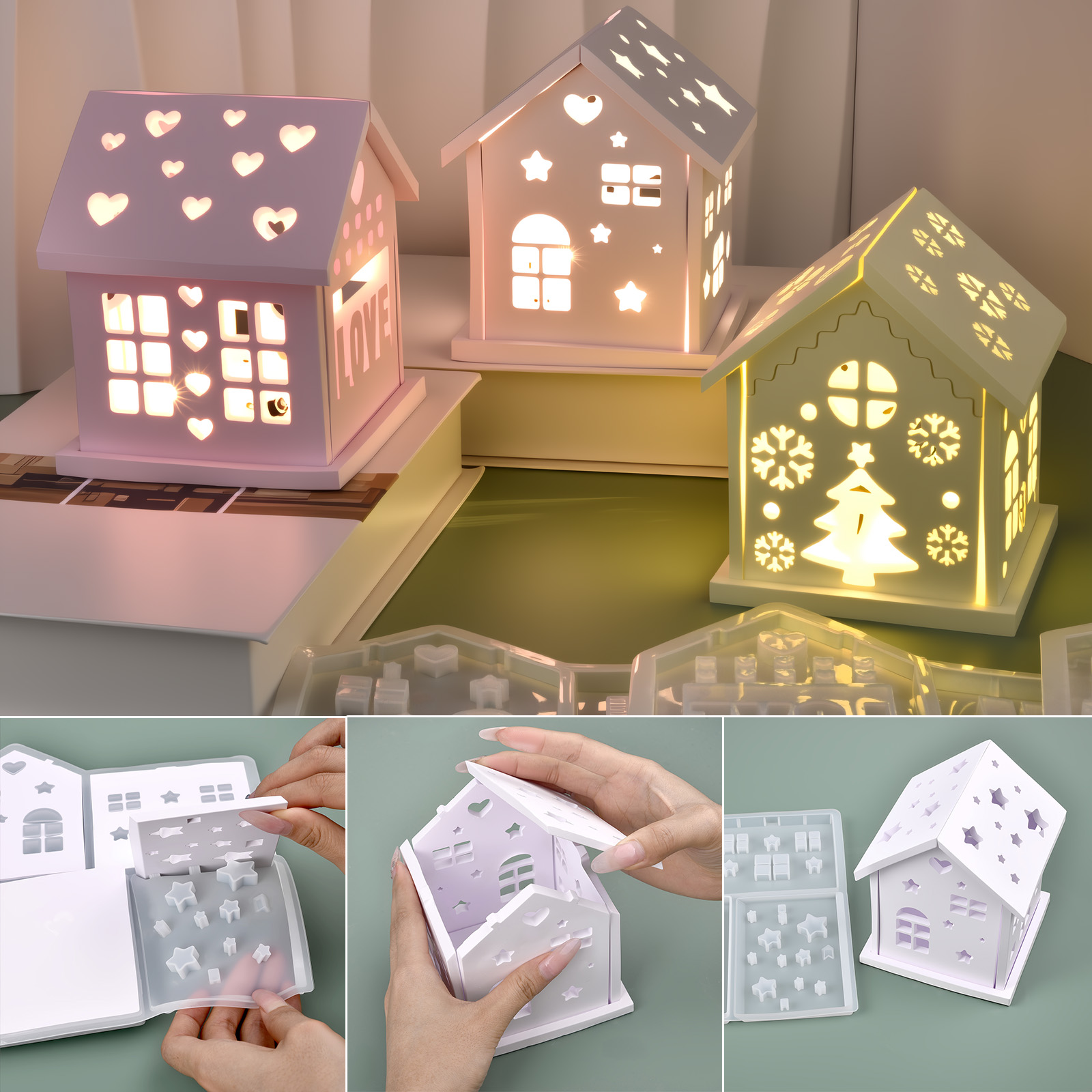 Candle Holder Supplies - 3D силиконовая форма для дома, сделай