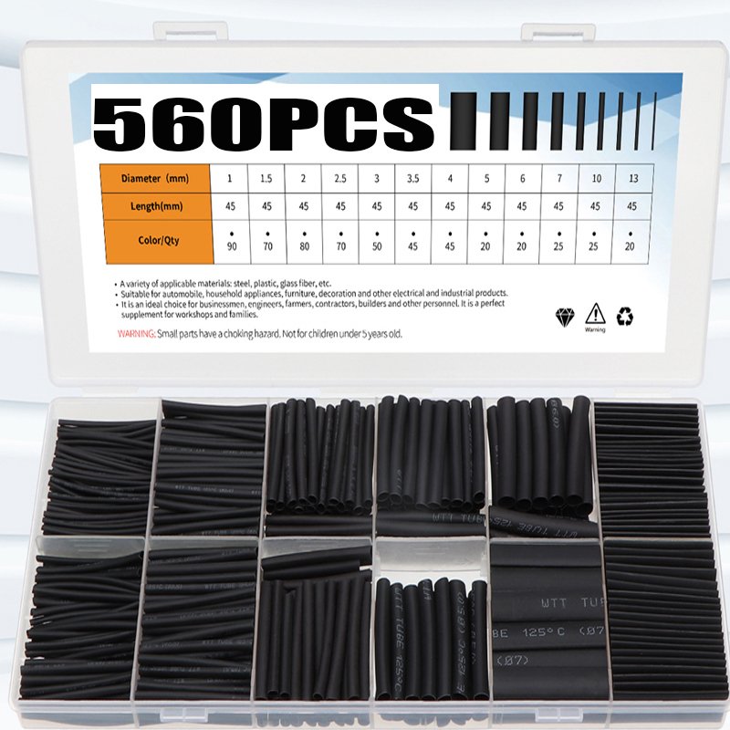 Shrink Sleeve Pvc - 560 шт. термоусадочная трубка, термостойкая трубка,