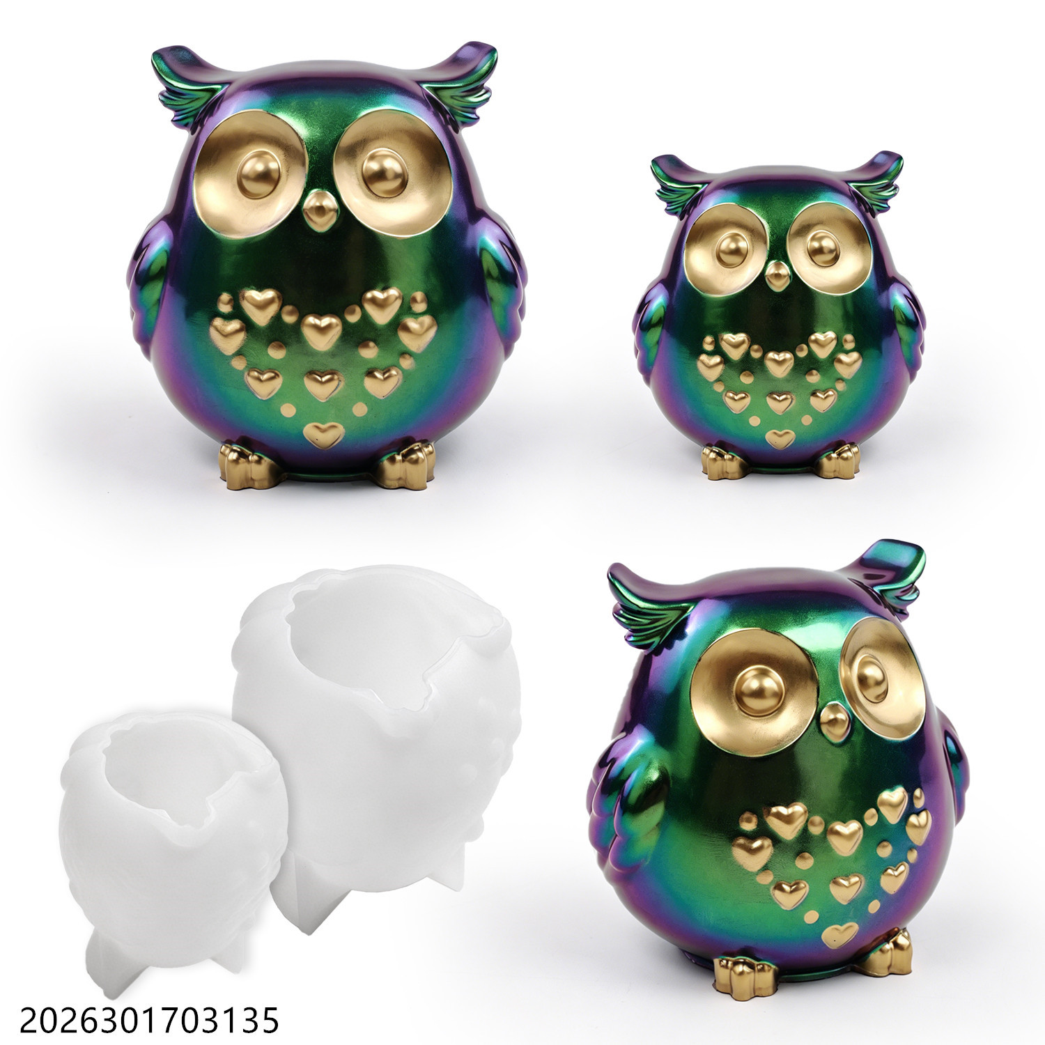 Candle Holder Supplies - Силиконовая форма «Сова» 3D, набор для