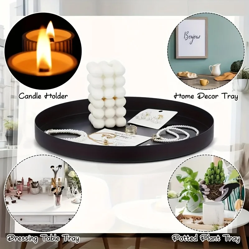 1шт современный черный круглый – обзор и цена Candle Holder Supplies