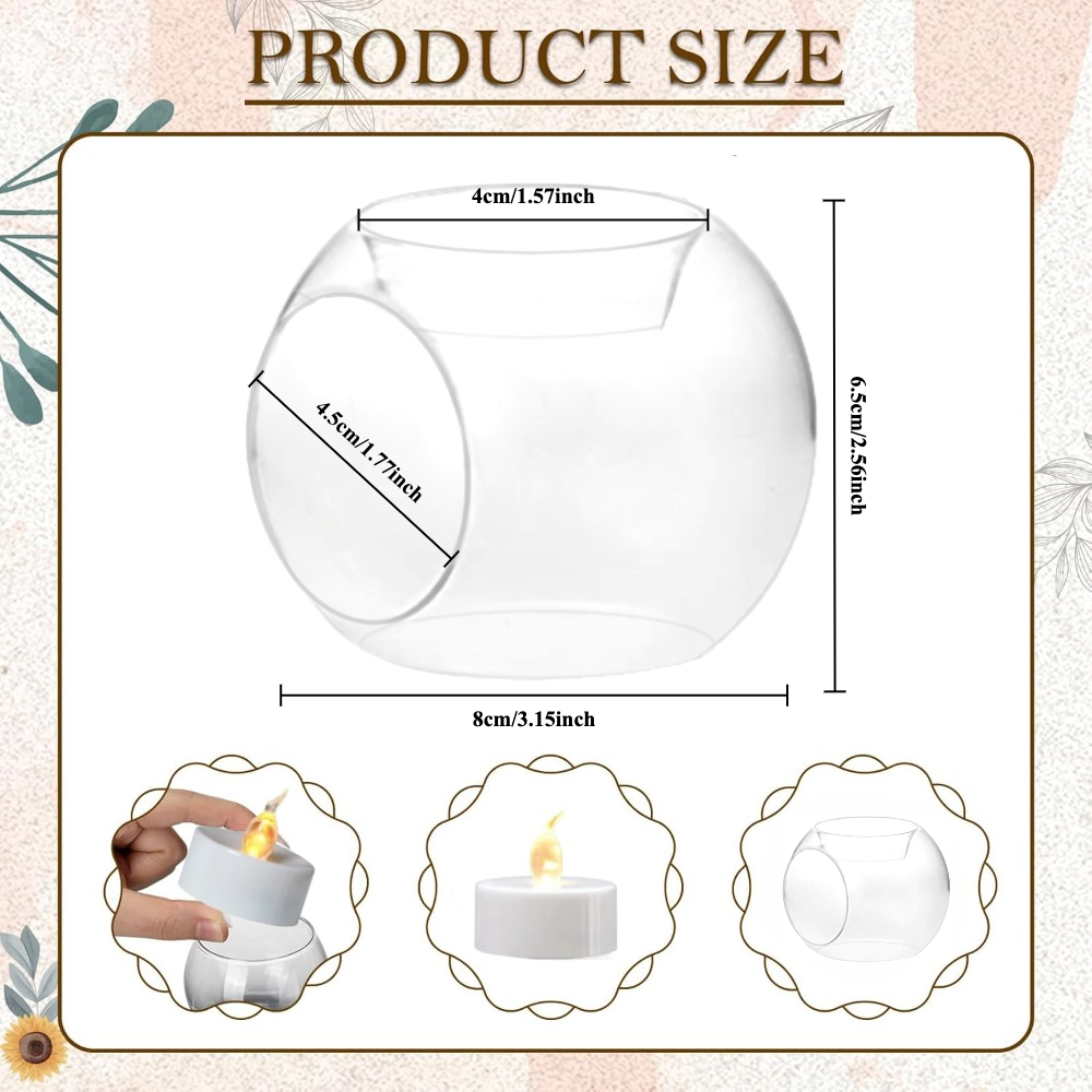 6/12 шт. Стеклянные круглые по – обзор и цена Candle Holder Supplies